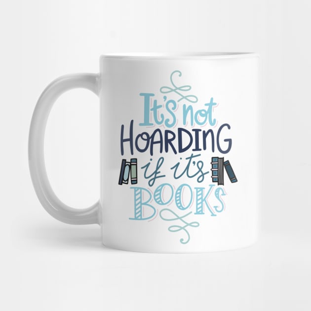 Hoarding Books Lettering Blue by KitCronk